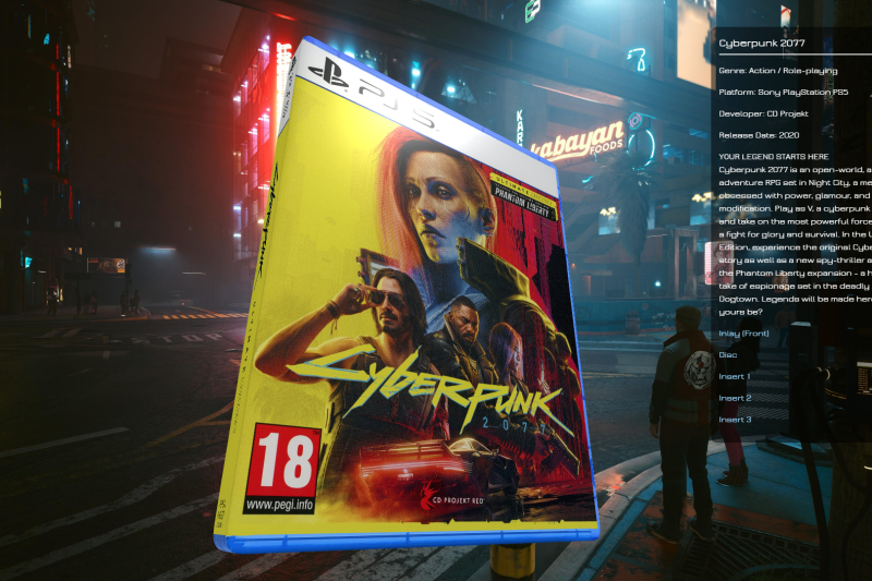 3D Game Boxes – Cyberpunk 2077 Ultimate Edition